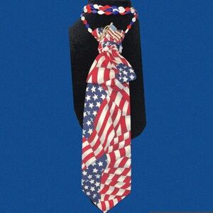 Red and White Patriotic Ties for Celebrations